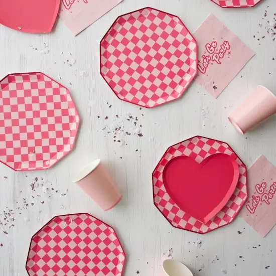 HAUTE PINK SIGNATURE LARGE CHECKER PLATES {3}