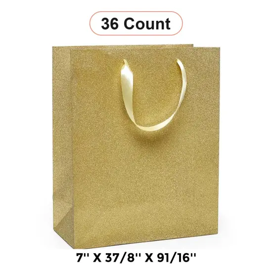 Glitter Grain Euro Totes 7'' x 3 7/8'' x 9 1/16'' for Boutique Shopping Champagne {1}