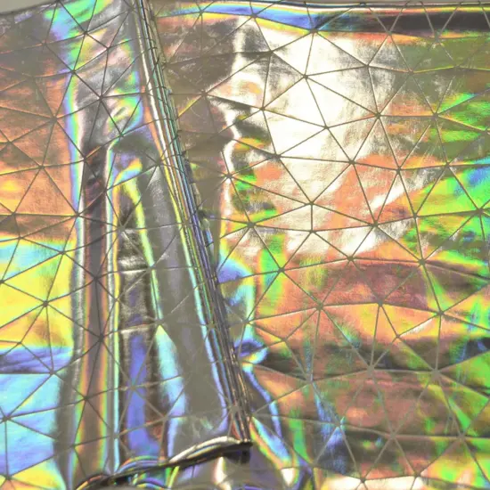 Geometric Mirror Stretch Spandex 58/60" Wide Dance Fabric Gold {5}