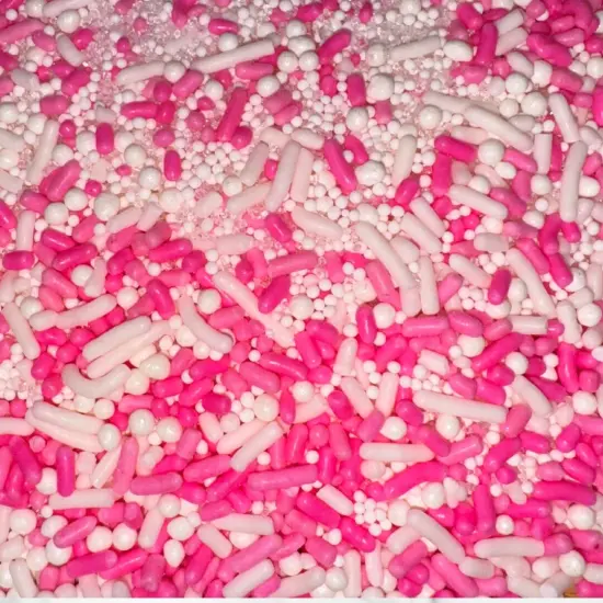 Pink, & White Jimmie Sprinkle with Pearls 2 oz {2}
