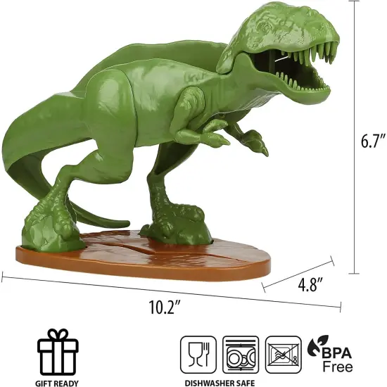 TACOsaurus Rex Sculpted Dinosaur Taco & Snack Holder {3}