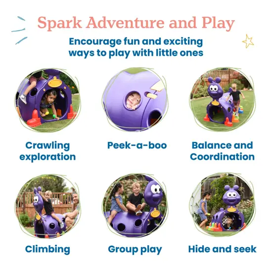 Peek-A-Boo Caterpillar, Play Structure Purple {5}