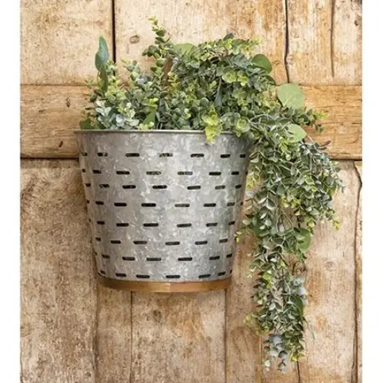 15.5" Mix Green Enclave Eucalyptus Bush with Plastic and Fabric Leaves {3}