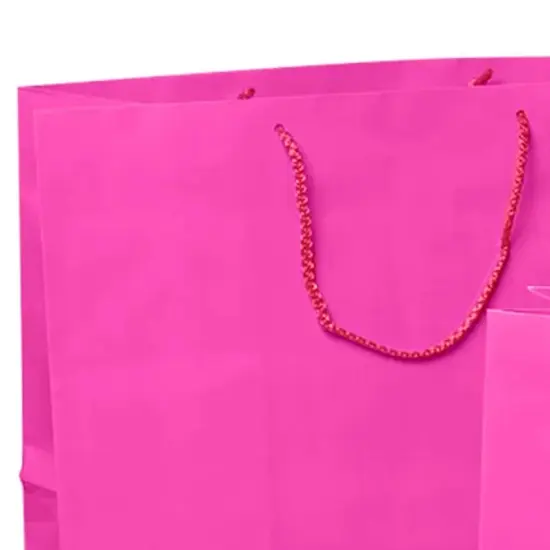 Bold Mini Glossy Totes 16'' x 6'' x 12'' for Stylish Gifts Shocking Pink {7}