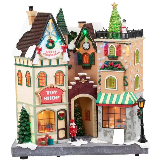 Northlight LED Lighted and Musical Christmas City Toy Shop Village Display Piece - 12" Multi {1}