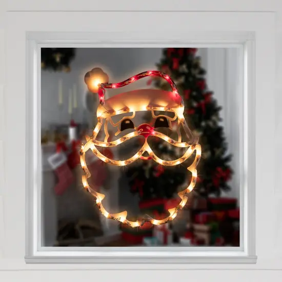 Northlight Lighted Santa Claus Christmas Window Silhouette - 17.5 Inch White {4}