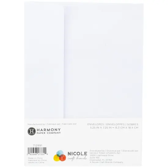 Harmony Paper Inkjet Printable Glitter EnvelopesA7-Crystal White, 200 GSM {3}
