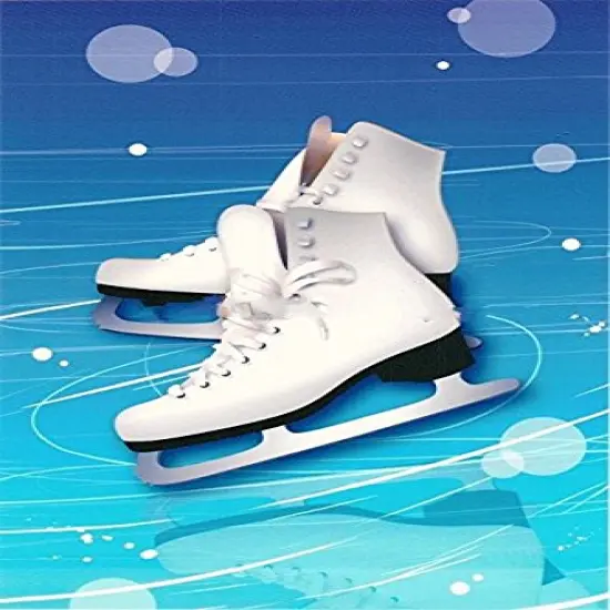Ice Skates Edible Cake/Cupcake Topper for 1/4 Sheet cake {1}