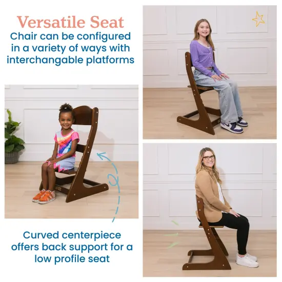 Grows with Me Chair, Transitional Chair Dark Walnut {6}