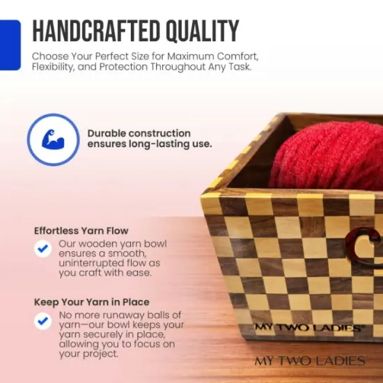 My Two Ladies | Artisan Yarn Bowl | Square {4}