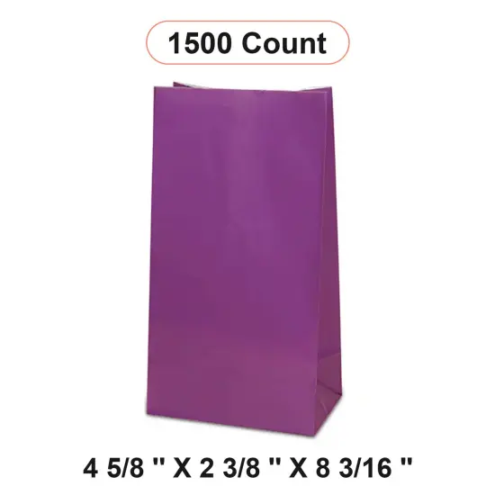 Colored Paper Bags 4 5/8'' x 2 3/8'' x 8 3/16'' Sealing Bags {1}