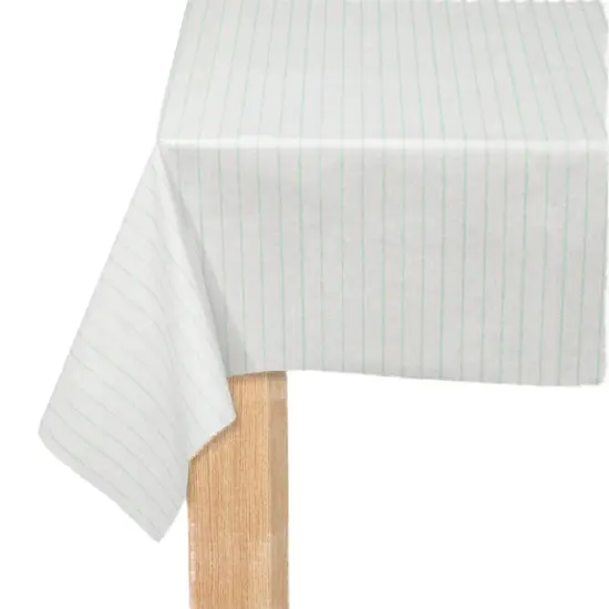 MINT PINSTRIPE PAPER TABLECLOTH {1}