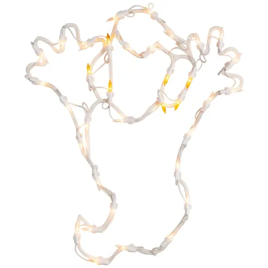 Northlight Lighted Ghost Halloween Window Decoration - 15" White {3}