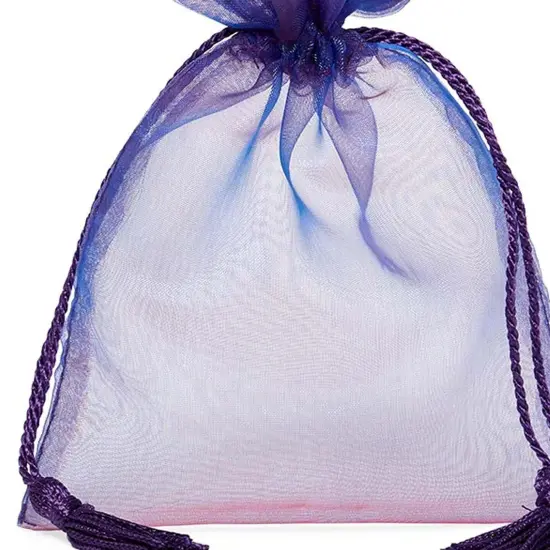 Jewel Tone Iridescent Sheer Tasseled Bags 3 1/2'' x 5'' for Jewelry {4}