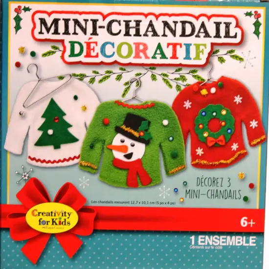 Creativity For Kids Sweater Ornaments DIY Craft Kit {1}