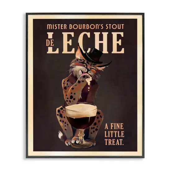 Stupell Industries Bourbon De Leche Stout Framed Giclee Wall Art Design by The Whiskey Ginger {1}