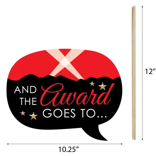 Big Dot of Happiness Red Carpet - Movie Night Party Photo Booth Props Kit - 20 Count {7}