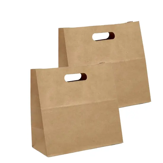 Premium Die Cut Handle Paper Bags Spacious 11" x 6" x 11" {5}