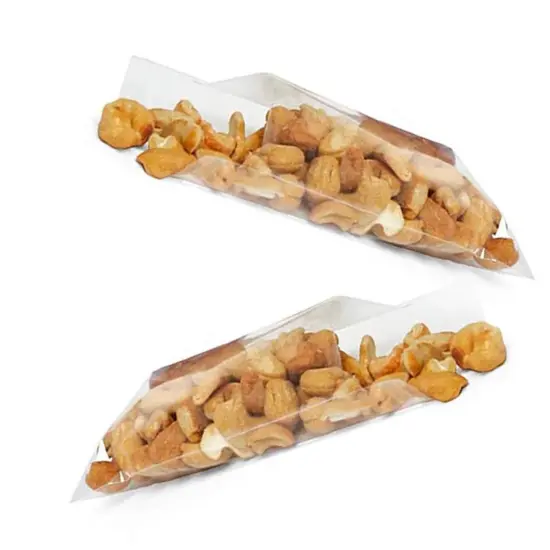 1.2 Mil Clear Poly Bags with Lip & Tape 5 11/16'' x 7 1/2'' {5}