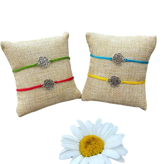 2CT Rose Charm Rakhi, Rakhri, Rakhi for Brother, Rakhi for Bhai, Rose Charm Rakhi, Rose Rakhi, Rakhi Usa, Rakshabandhan {7}