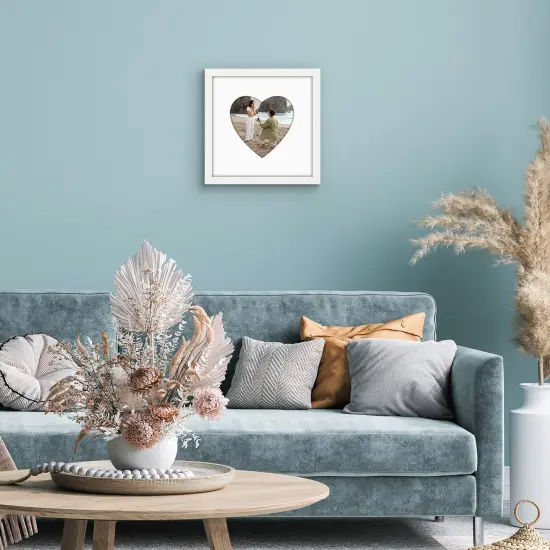 Americanflat Picture Frame with Heart-Shaped Mat - Ideal for Any Room, Living Rooms, Dorm Room {5}