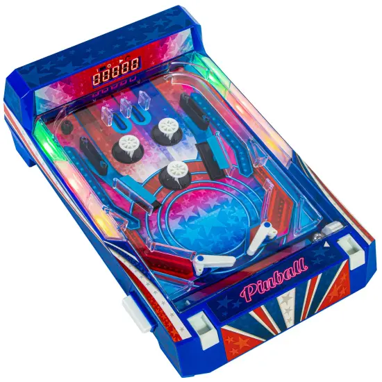 Retro Arcade Electronic: Pinball - Tabletop Game, Vibrating Bumpers, LED Lights, Sound Effects, 1 Player, Ages 6+ {7}