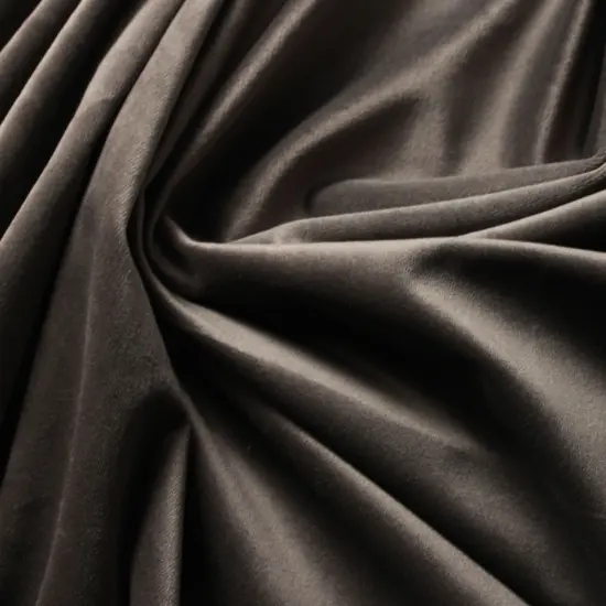 5 Yard Velvet Polyester Upholstery Drapery Fabric 60 Inches Width Charcoal Gray {1}