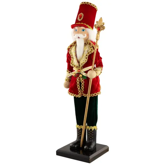 Northlight Jeweled Nutcracker with Scepter Christmas Figure - 22" Red {5}