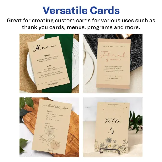 Avery 6" x 9" Rectangle, Kraft Brown Postcards {3}