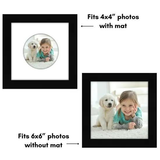 Americanflat Picture Frame with Round-Shaped Mat - Ideal for Any Room, Living Rooms, Dorm Room {10}