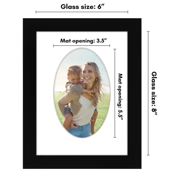 Americanflat Picture Frame with Oval-Shaped Mat - Ideal for Any Room, Living Rooms, Dorm Room {8}