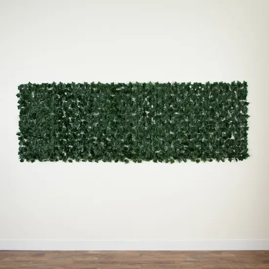 Nearly Natural Artificial Ivy UV Resistant Expandable Outdoor Fence - 40" x 120" Green {1}