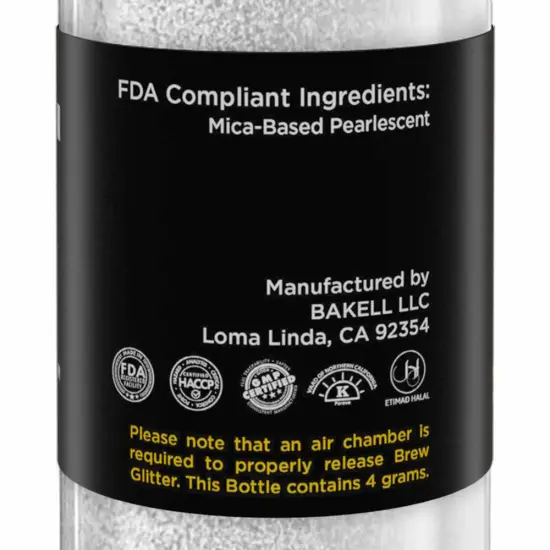 Brew Glitter - Clear Shimmer Edible Drink Glitter (4g, Mini Spray Pump) for Beer, Cocktails and Beverages {6}
