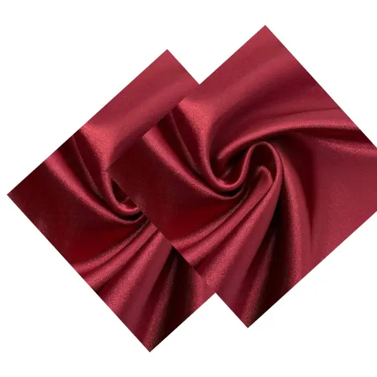 Burgundy Satin Charmeuse Stretch Bridal Satin Fabric for Wedding {2}