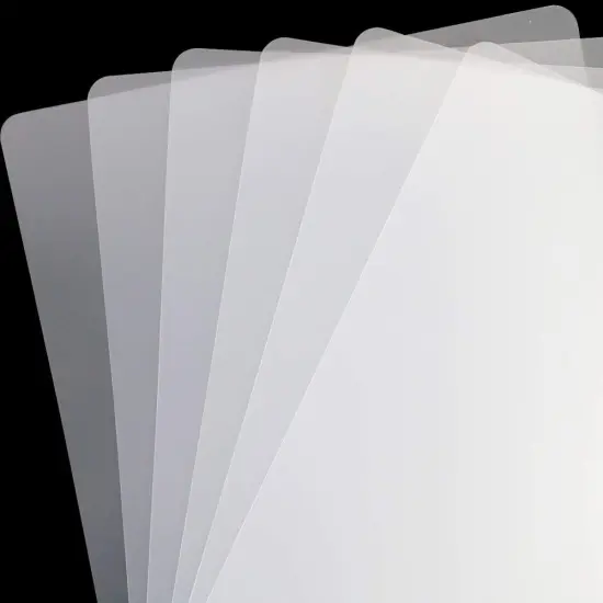 7 Pcs Plastic Placemats Matte Transparent Heat Resistant Washable Table Mats for Dining, Kitchen, 17 x 11 Inches {5}