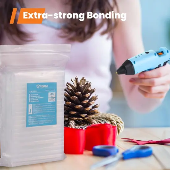 Mini Glue Gun Sticks, 200 Pcs Clear Mini Glue Sticks, 0.27" Diameter and 4" Long Hot Melt Glue Sticks - Compatible with Most Mini Glue Guns {3}