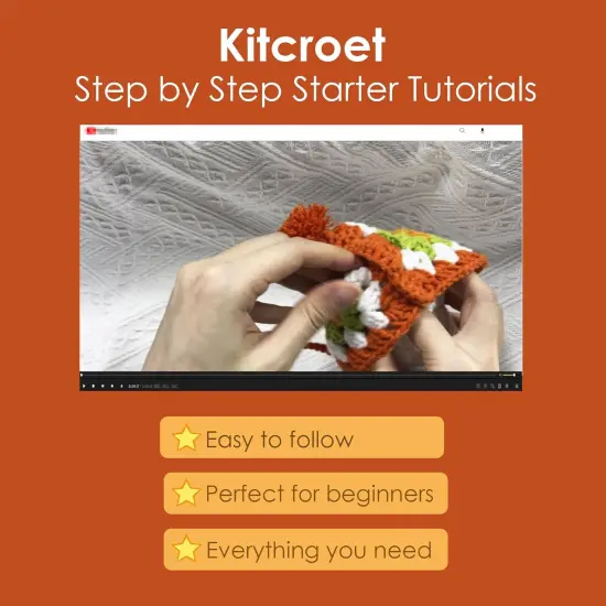 Crochet Kits for Beginners, Starter Crochet Kit All-in-One Complete Rabbit Crochet Kit Learn to Crochet Sets with Step by Step Video Tutorials for Adults - Bunny with Carrot[New] {2}
