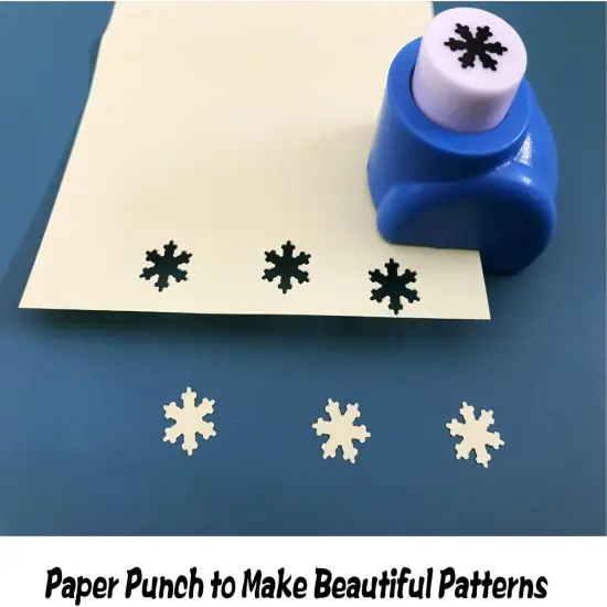 14PCS Creative Scissors & Craft Punch, 6 Different Patterns Edging Scissors + Paper Punch for Teachers Kids DIY Photo Scrapbooking Album - Colorful {4}