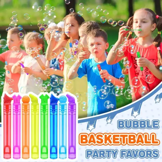 Basketball Birthday Party Decoration, Mini Bubble Wands Bulk for Boy Girl, Sport Party Favor for Kids Toddler, Pinata Filler Goody Bag Stuffer, Valentines Day Gift Easter Supplies, Summer Bath Time. {4}