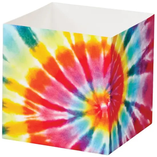 Pack/6: Tie-Dye Square Party Favor Box - 3-3/4 x 3-3/4 x 3-3/4" {1}