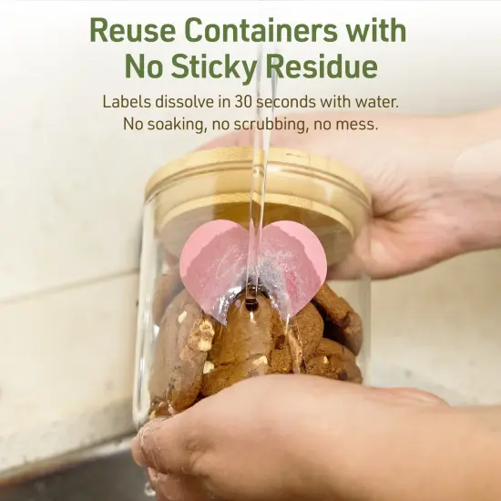 Avery Dissolvable Labels, 2-9/32" x 1-27/32" Heart {9}