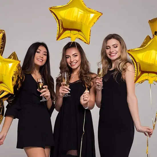30 Pcs 18" Gold Star Balloons Foil Balloons Mylar Balloons for Birthday Party,Wedding,Valentine's Day, engagement party，Christmas,Baby Shower Backdrops Decorations {3}