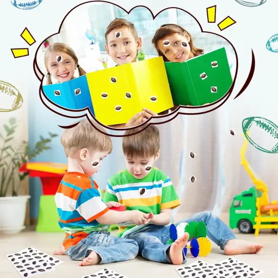 600 Pieces Sports Stickers for Kids Soccer Ball Baseball Football Stickers Basketball Football for Kids Teacher for Ball Themed Birthday Party Classroom Decorations(Football) {4}