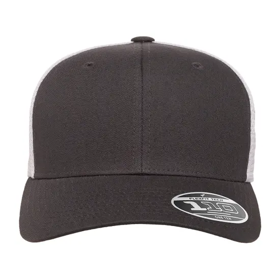 Flexfit&reg; Adult Adjustable Mesh Cap BROWN/ KHAKI {4}
