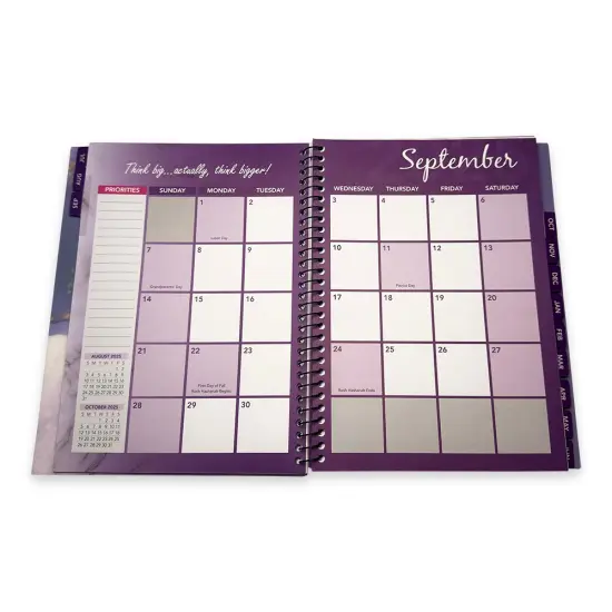 RE-FOCUS THE CREATIVE OFFICE 2025-2026 July through June Academic Calendar Planner &ndash; Weekly & Monthly Views with Time Slots | Durable & Portable Design Black {10}