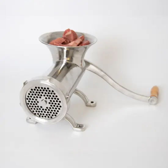 Lehman's Clamp-Down Meat Grinder #32, Manual Hand-Cranked Stainless Steel Meat Grinder for Home Use, Easy to Clean and Store {4}