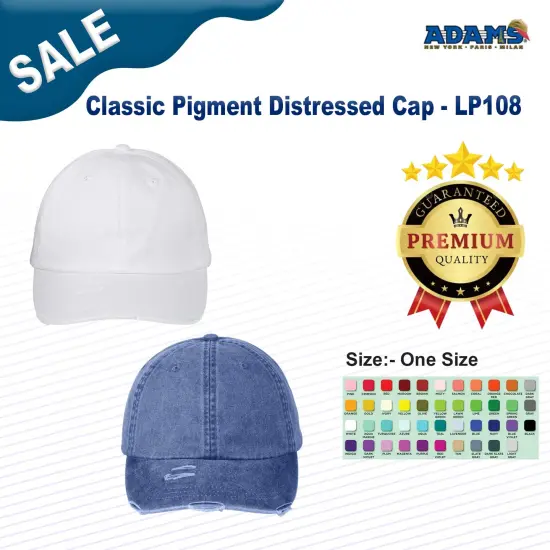 Adams&reg; Classic Pigment Distressed Cap ROYAL {2}