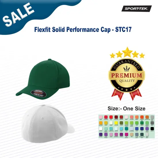 Sport-Tek&reg; Flexfit Solid Performance Cap Black {3}
