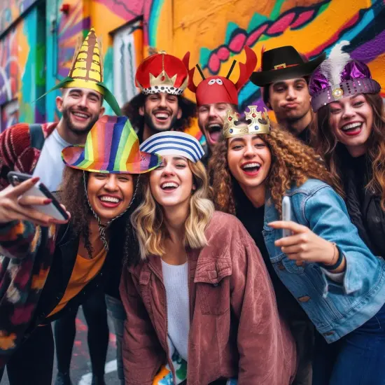 8 Assorted Funny Hats Crazy Jester Photo Booth Props Novelty Party Hats for Carnival, Circus, Wedding, Birthday Costume Accessory {3}