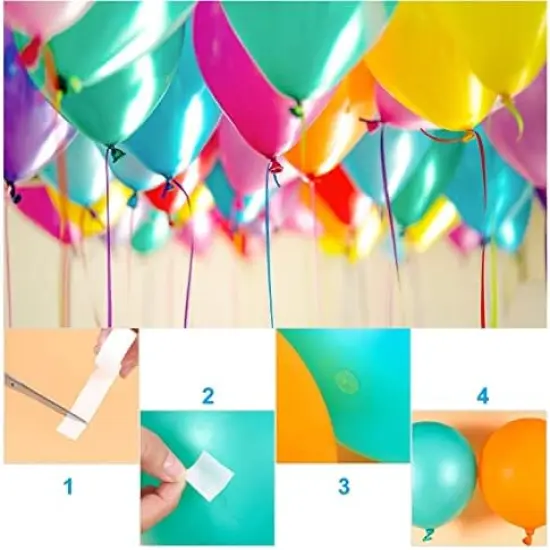 Balloon Arch Decorating Kit - 2 Rolls Tape Strips and Glue Dots for Garlands, Party and Wedding Decorations {2}